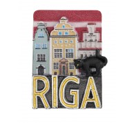 Ledusskapja magnēts Rīga Trīs brāļi un kaķis